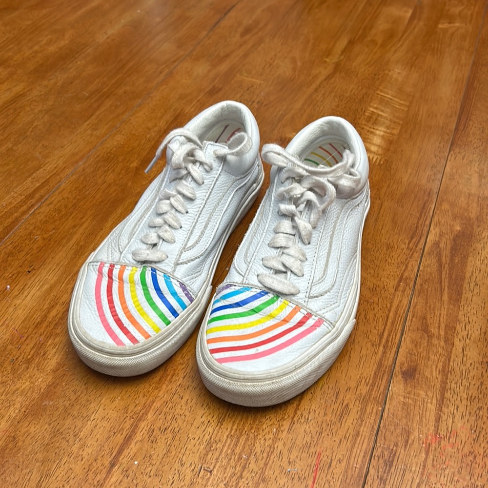 Rainbow vans shoes